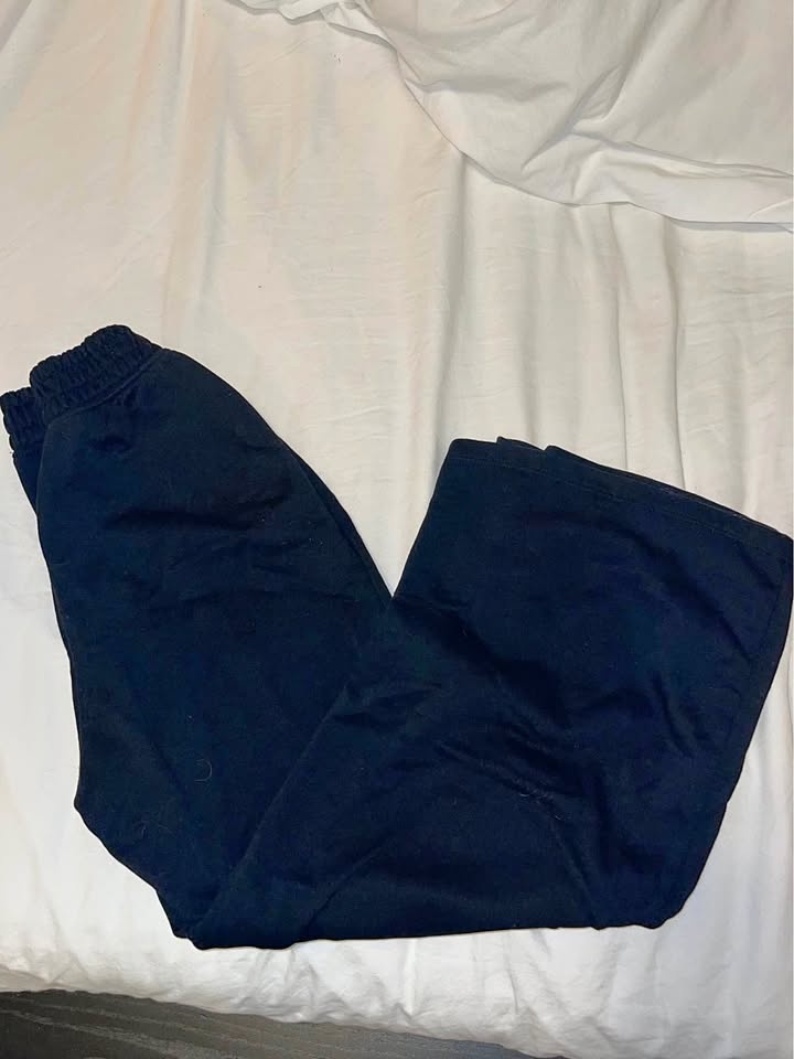 HM black wide leg sweatpants