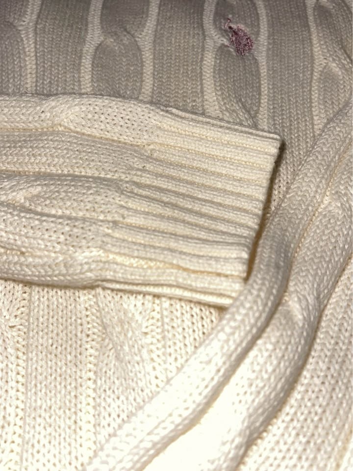 BNWOT USPA Cable-Knit Cotton Crewneck Sweater - photo 3