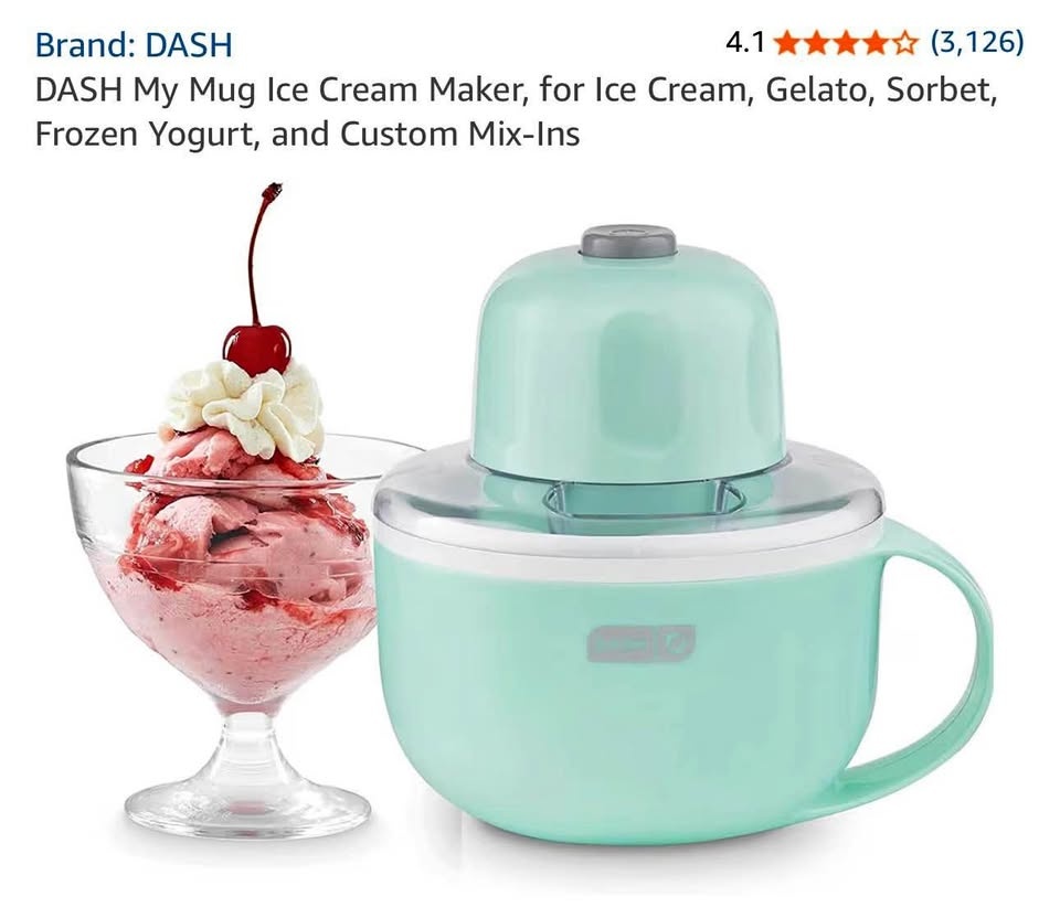 New in box Dash my mug ice cream maker