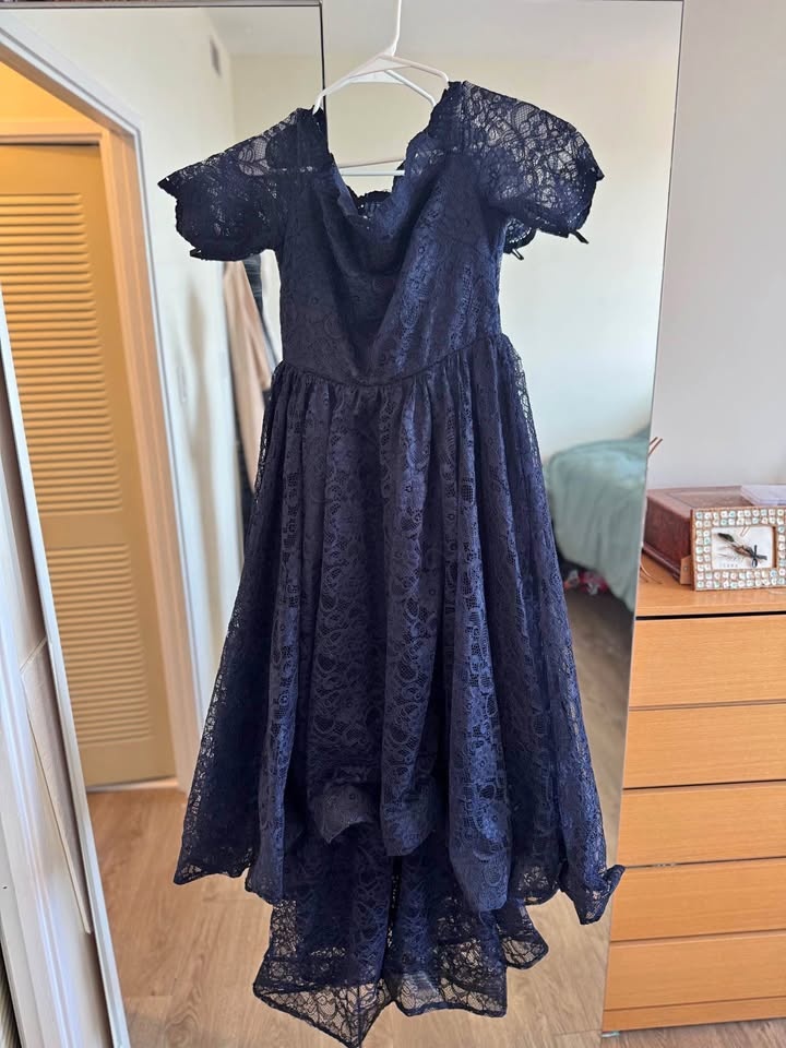 Elegant Navy Blue Lace Dress – Perfect for Special Occasions