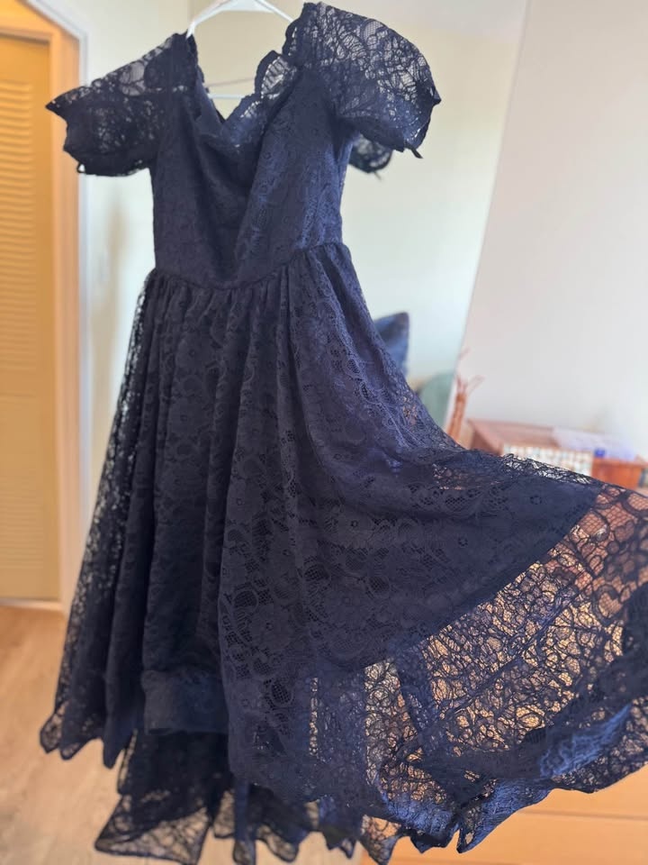 Elegant Navy Blue Lace Dress – Perfect for Special Occasions - photo 3
