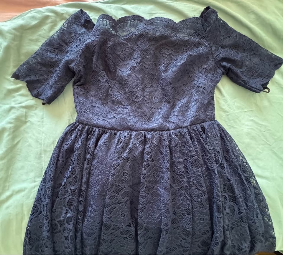 Elegant Navy Blue Lace Dress – Perfect for Special Occasions - photo 4