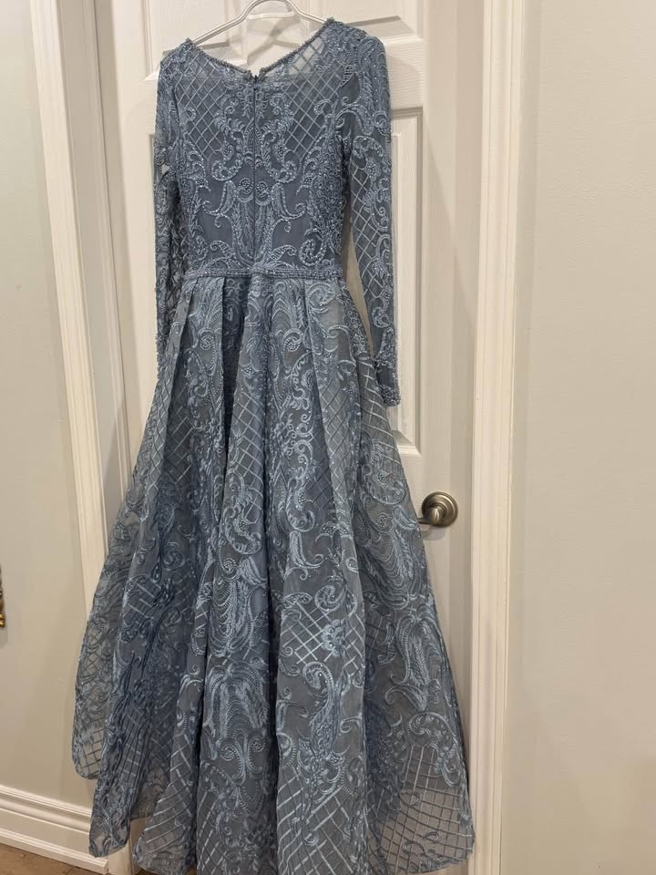 Formal Dusty Blue Gown - Petite Fit - photo 4