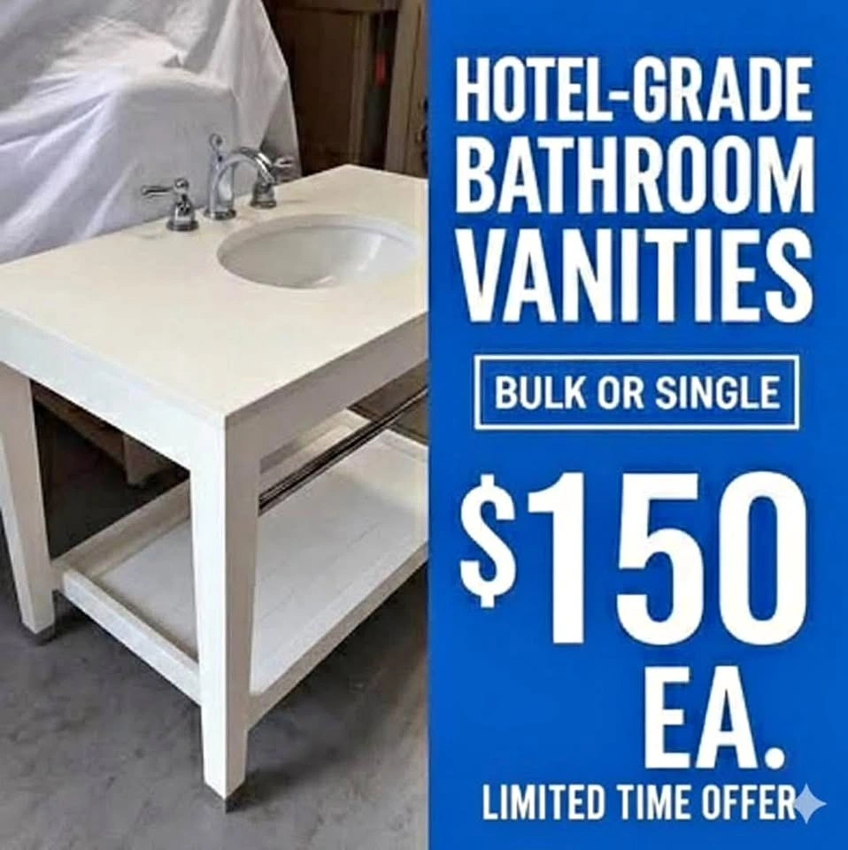 Hotel Vanities w/ Faucet - $150 Each