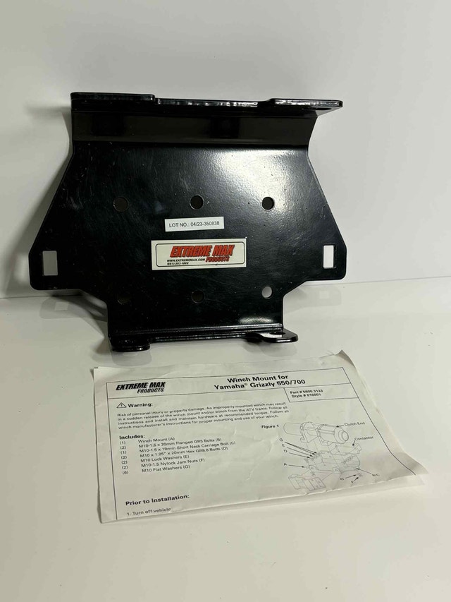 Extreme Max Winch Mount – Fits Yamaha Grizzly 550/700