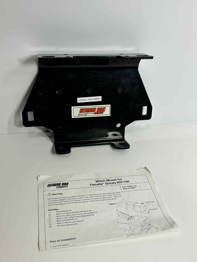 Extreme Max Winch Mount – Fits Yamaha Grizzly 550/700 - photo 4