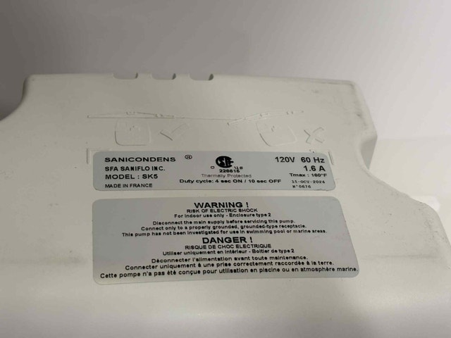 Saniflo Sanicondens Condensate Pump – New in Box (HVAC) - photo 5