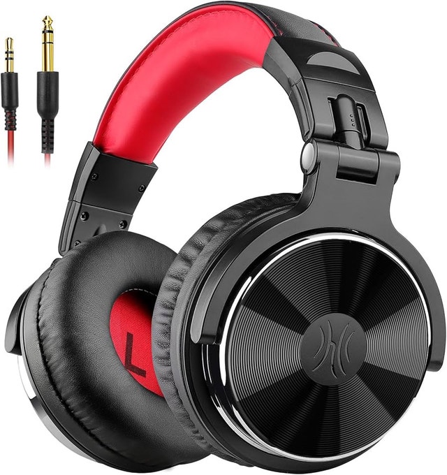 OneOdio Pro-10 DJ Headphones – Red/Black or All Black - photo 3