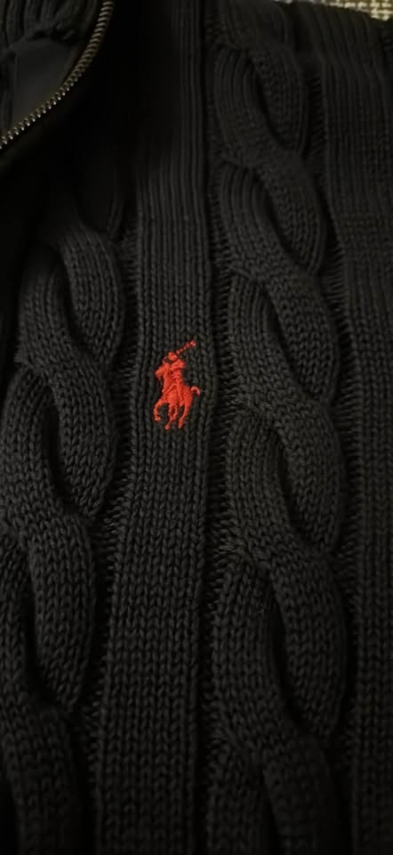 Polo Ralph Lauren Navy Wool Cashmere Quarter Zip Sweater - photo 3