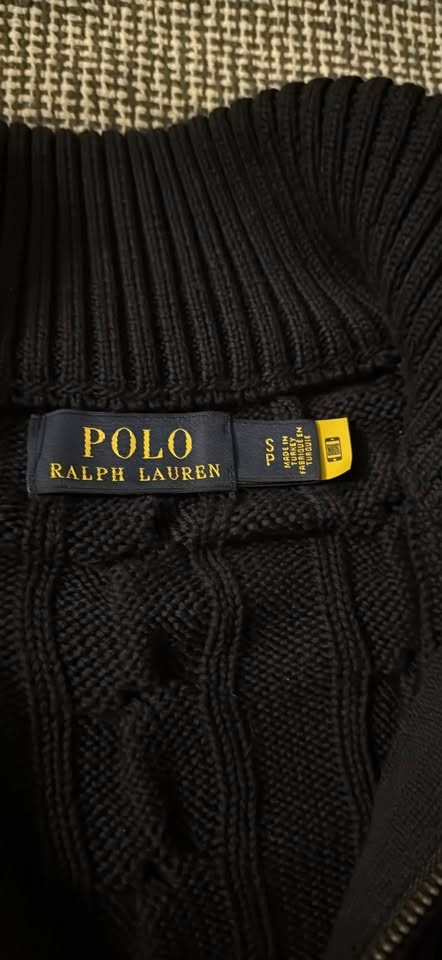 Polo Ralph Lauren Navy Wool Cashmere Quarter Zip Sweater - photo 4