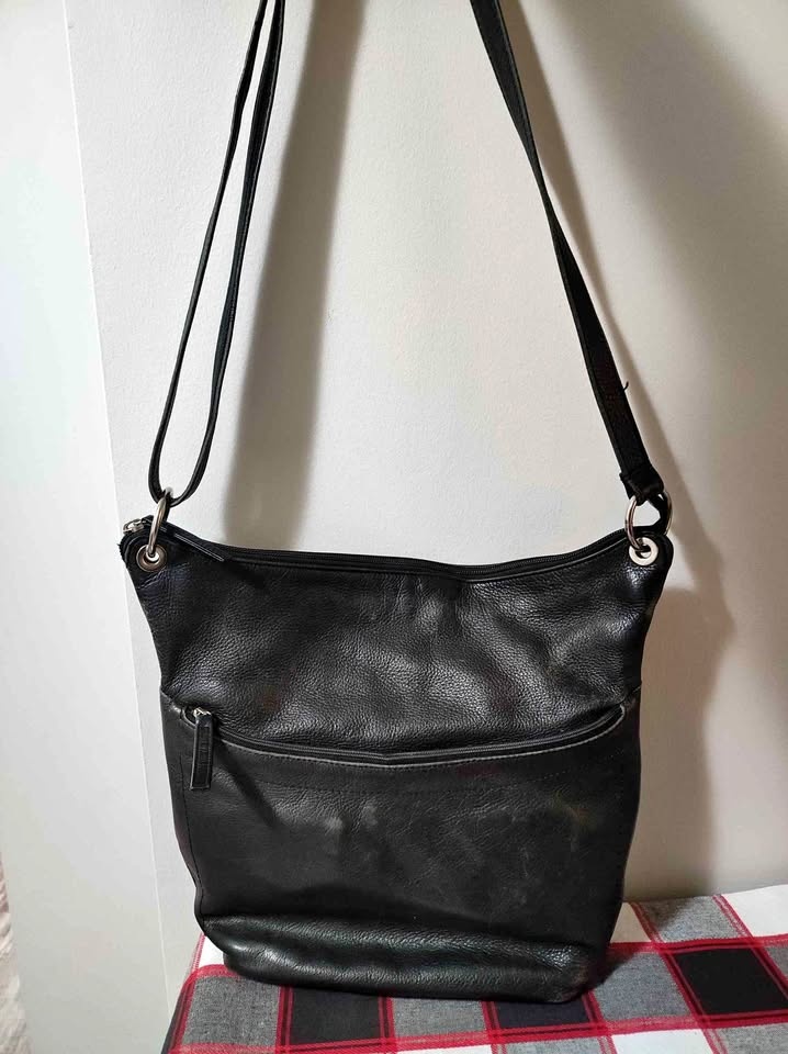 Black Leather Bag by Derek Alexander