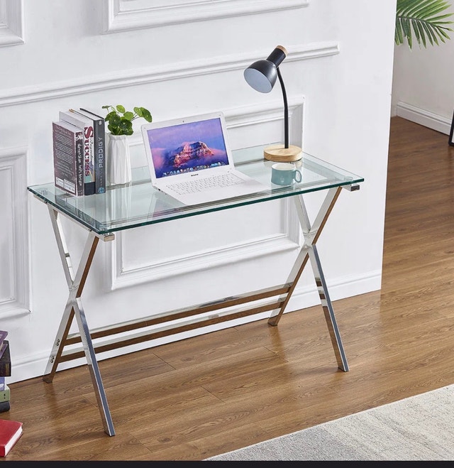 Modern Glass Computer / Writing Desk