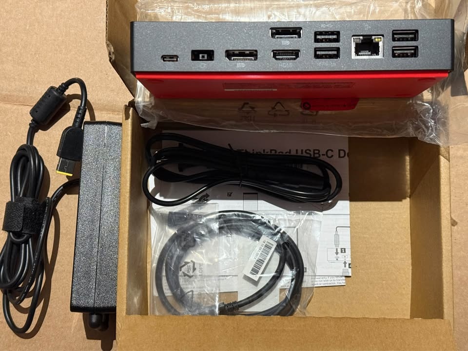 Lenovo ThinkPad USB-C Dock Gen 2 w/ Box & Cables - photo 2