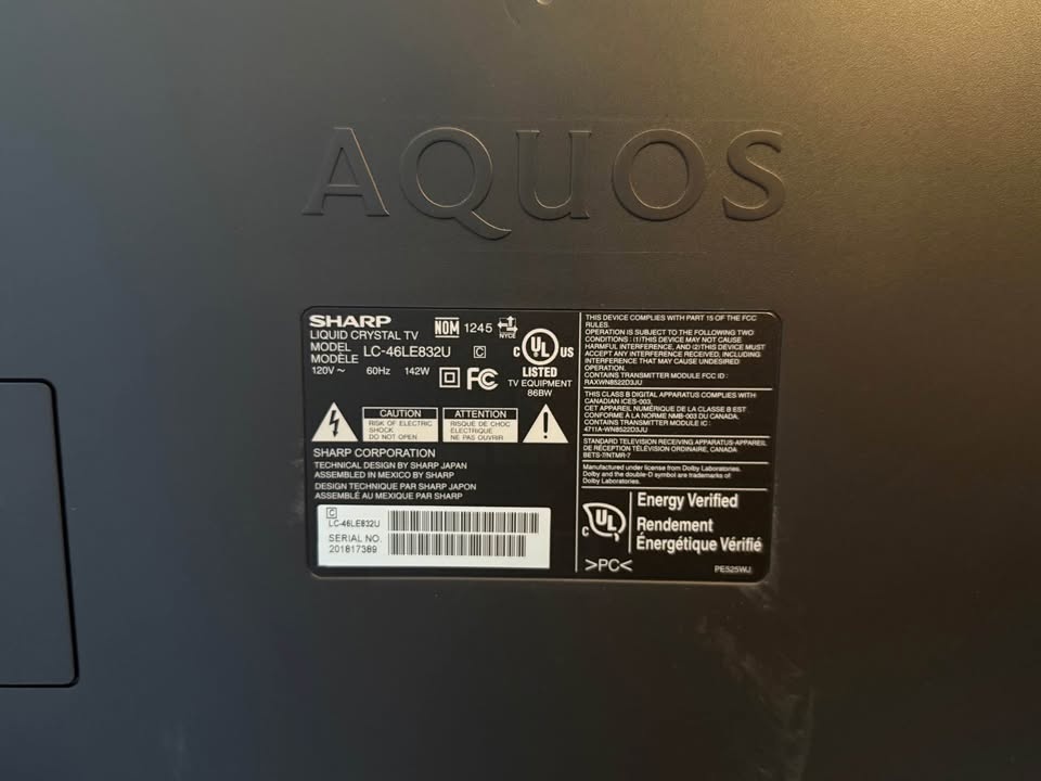 Sharp 46" Full HD LED TV (LC-46LE832U) - photo 5