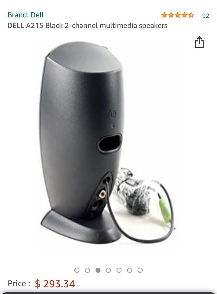 Dell Multimedia Speaker System A215. Black. - photo 4