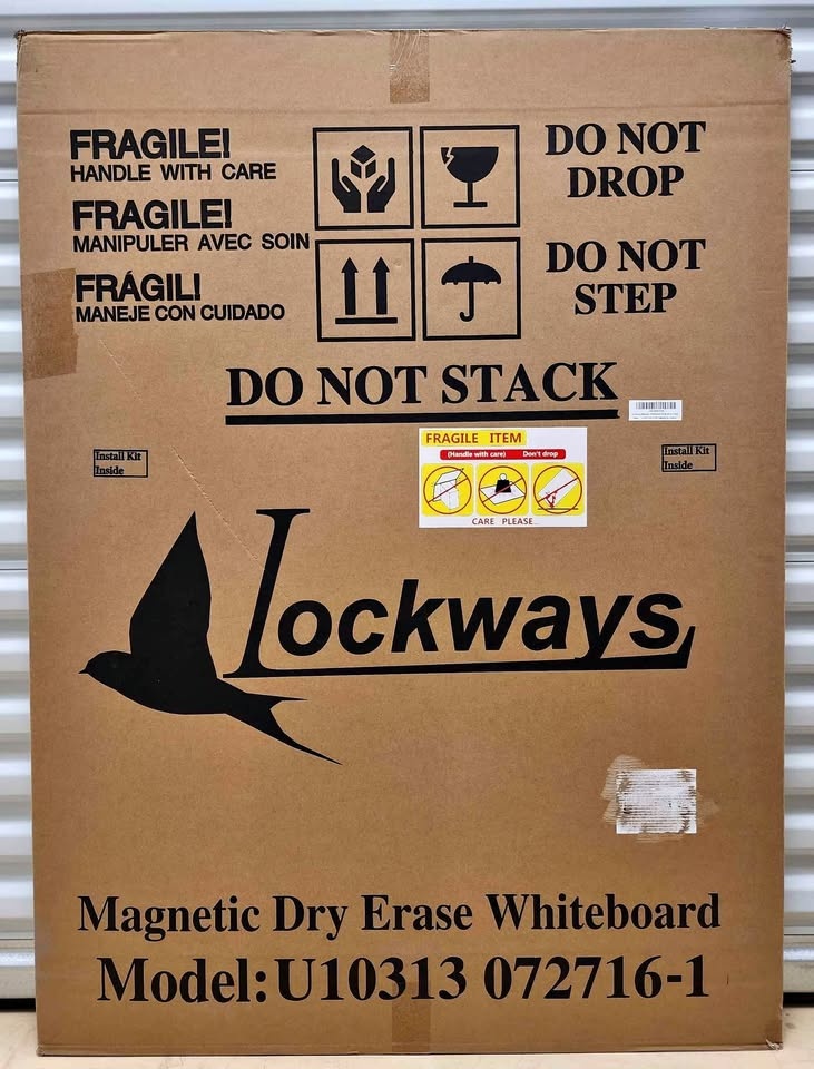Lockways Magnetic White Board 48 x 36 Inches