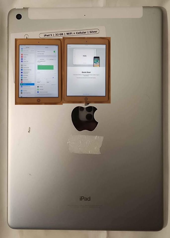Apple iPad 5th Gen 32GB Wi-Fi + Cellular - Silver/Gold - photo 3