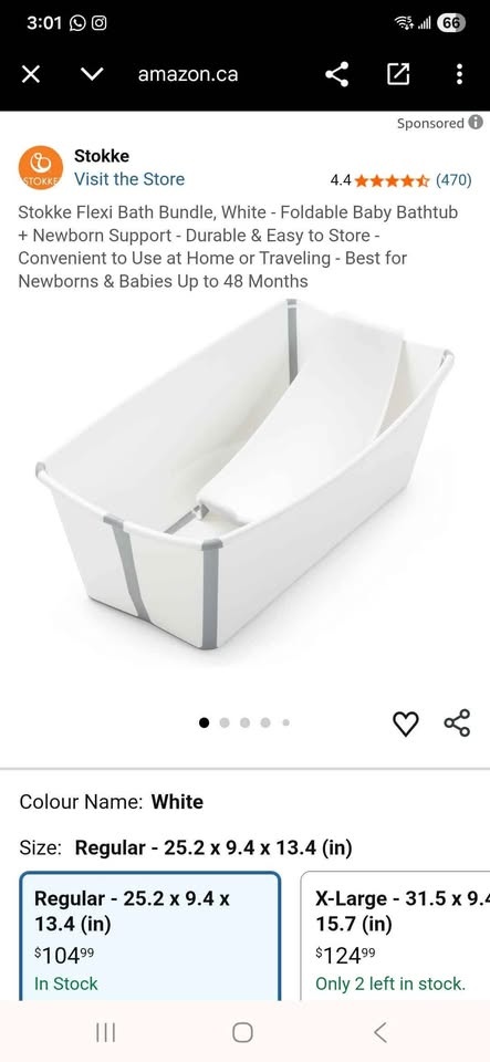 Stokke Flexi Bath Foldable Baby Bathtub with Newborn Support - photo 3