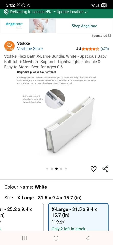 Stokke Flexi Bath Foldable Baby Bathtub with Newborn Support - photo 4