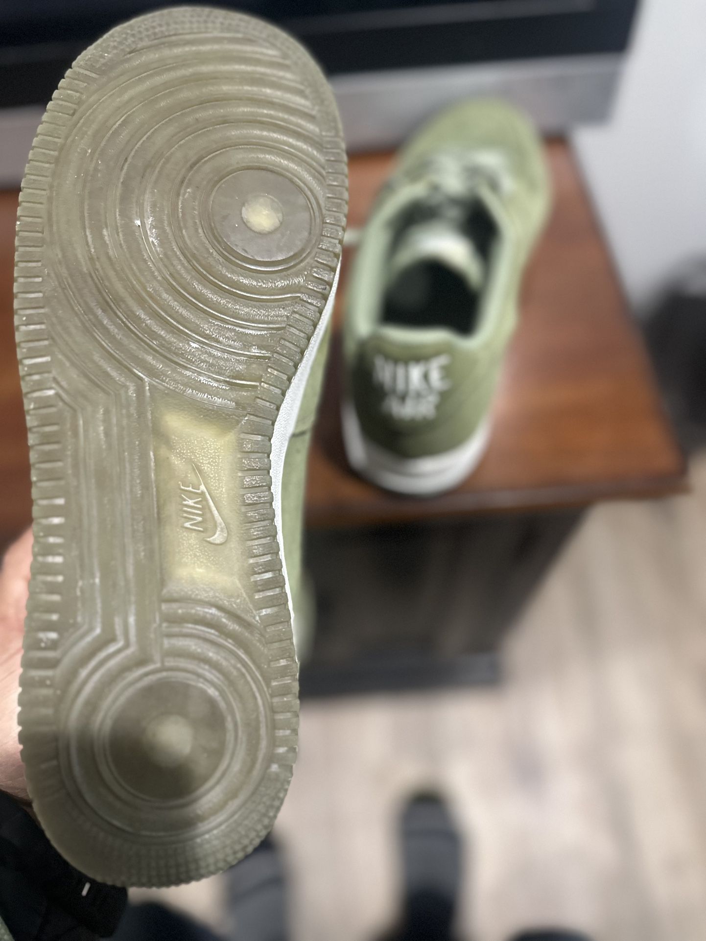 Nike Air Force 1 Low Olive Green Suede Size 12 - photo 5
