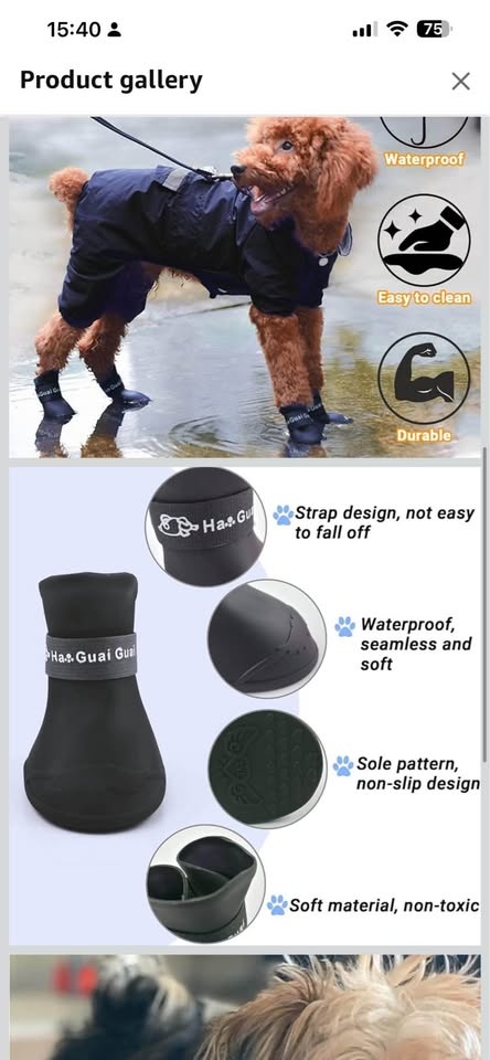 Ha.Guai Guai Dog Boots Size M Waterproof Paw Protection, Brand N - photo 3