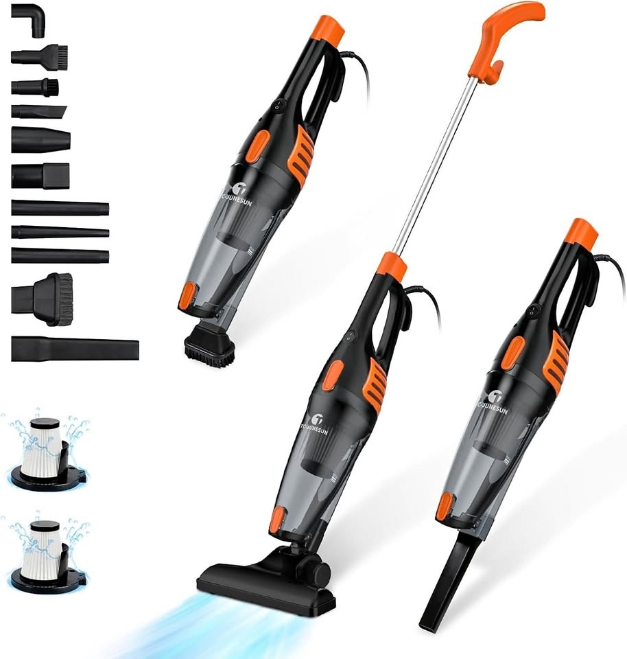 TC-JUNESUN Corded Vacuum Cleaner for Home, 12-in-1 Lightweight