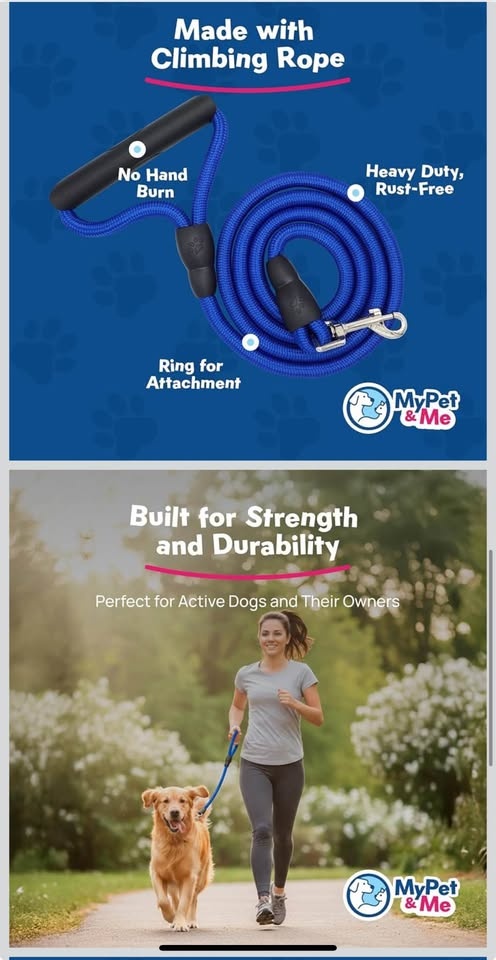 My pet & Me Dog Leash, Blue, Medium - photo 4