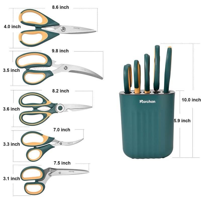 Brand new 5 type Stainless Steel Kitchen Scissors Set with Holde - photo 2