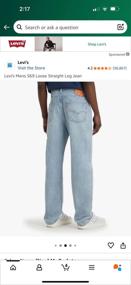 Levi's Men's 569 Loose Straight Leg Jeans 32W x 30L - photo 3