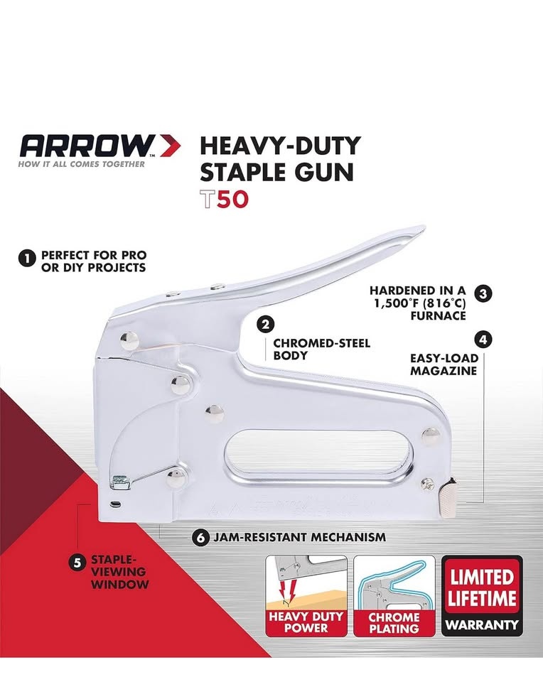 Arrow Fastener T50 Heavy Duty Staple Gun - photo 5