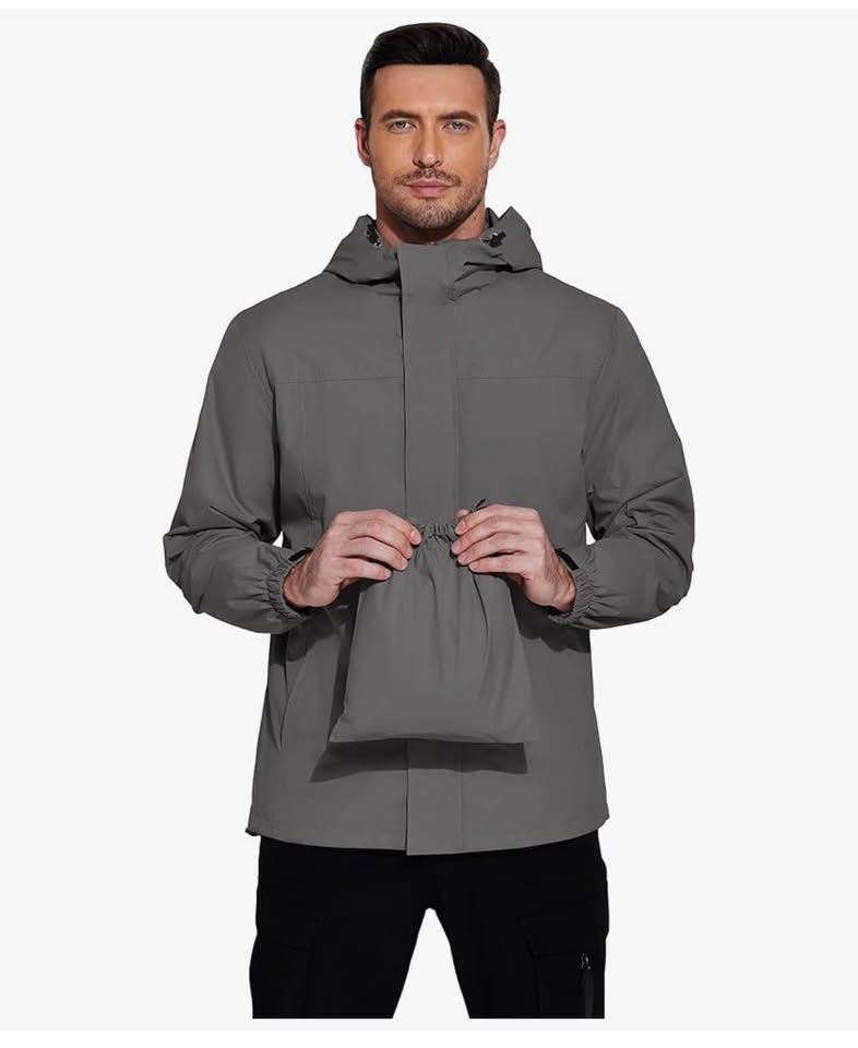 COOFANDY Men's Waterproof Rain Jacket with Hood - Size XXL - photo 4