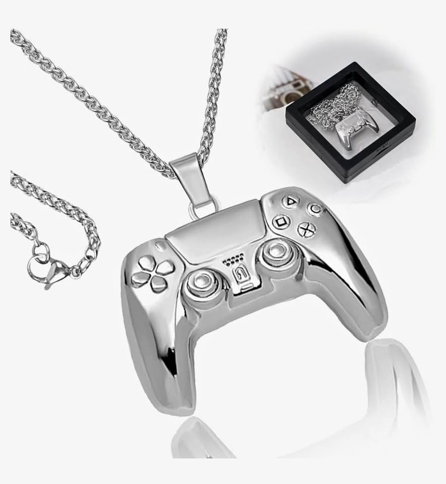Iced Out Game Controller Pendant Necklace