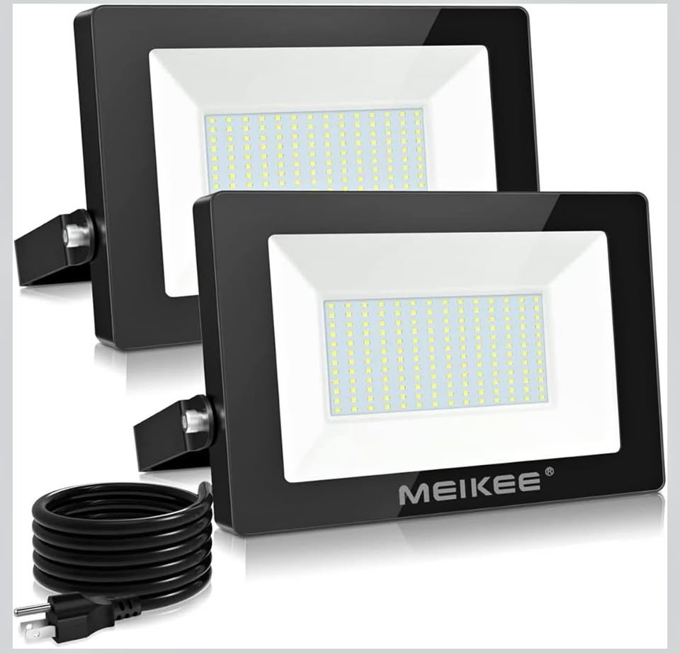 MEIKEE 150W Waterproof Outdoor LED Flood Lights (2 Pack)