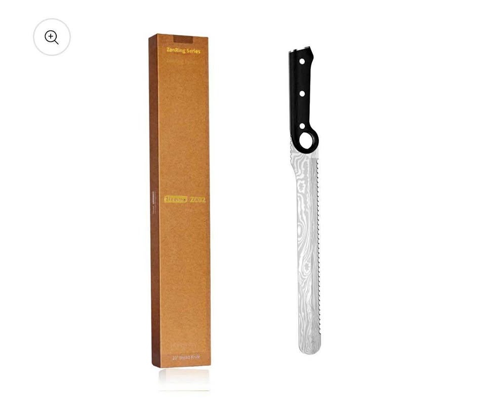 10-Inch Serrated Knife with Finger Ring