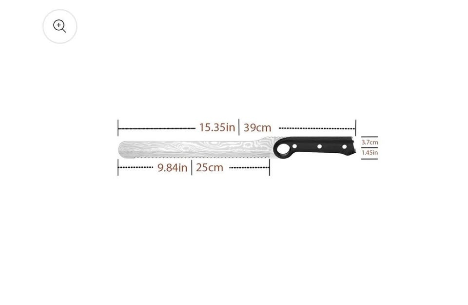 10-Inch Serrated Knife with Finger Ring - photo 2