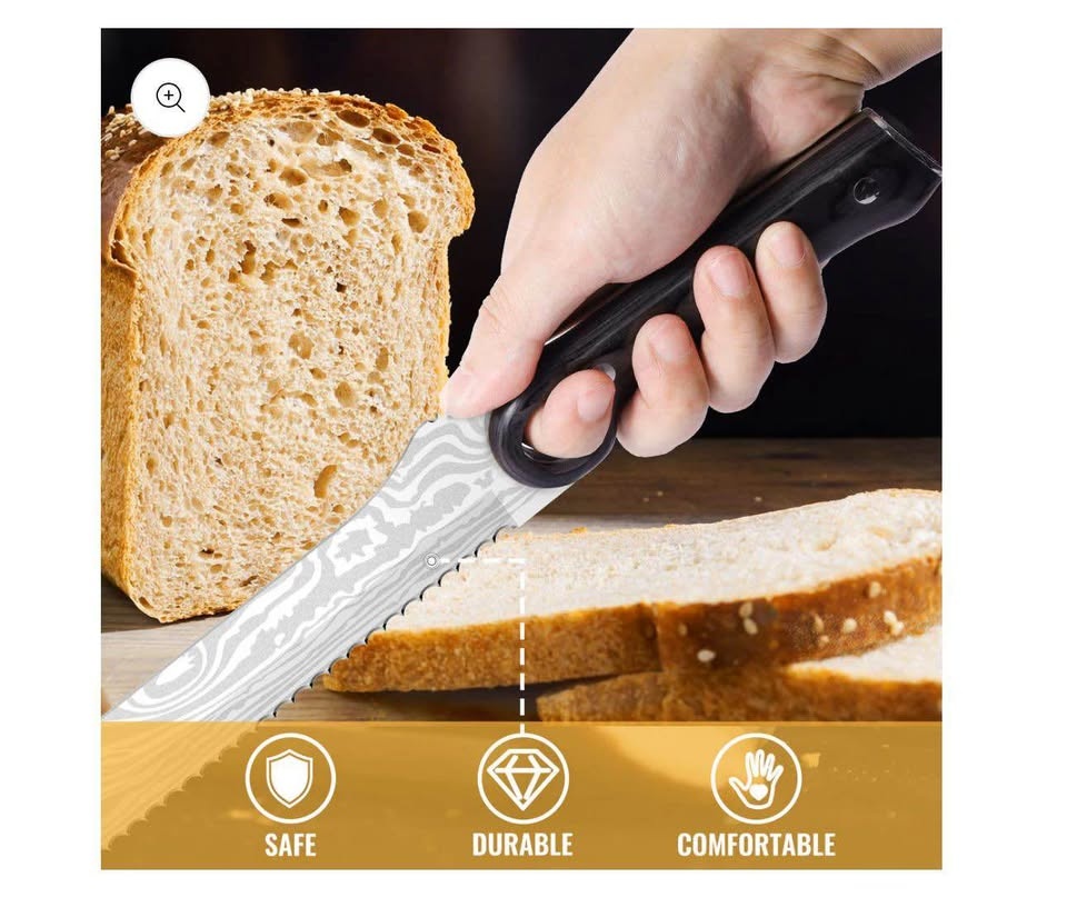 10-Inch Serrated Knife with Finger Ring - photo 4