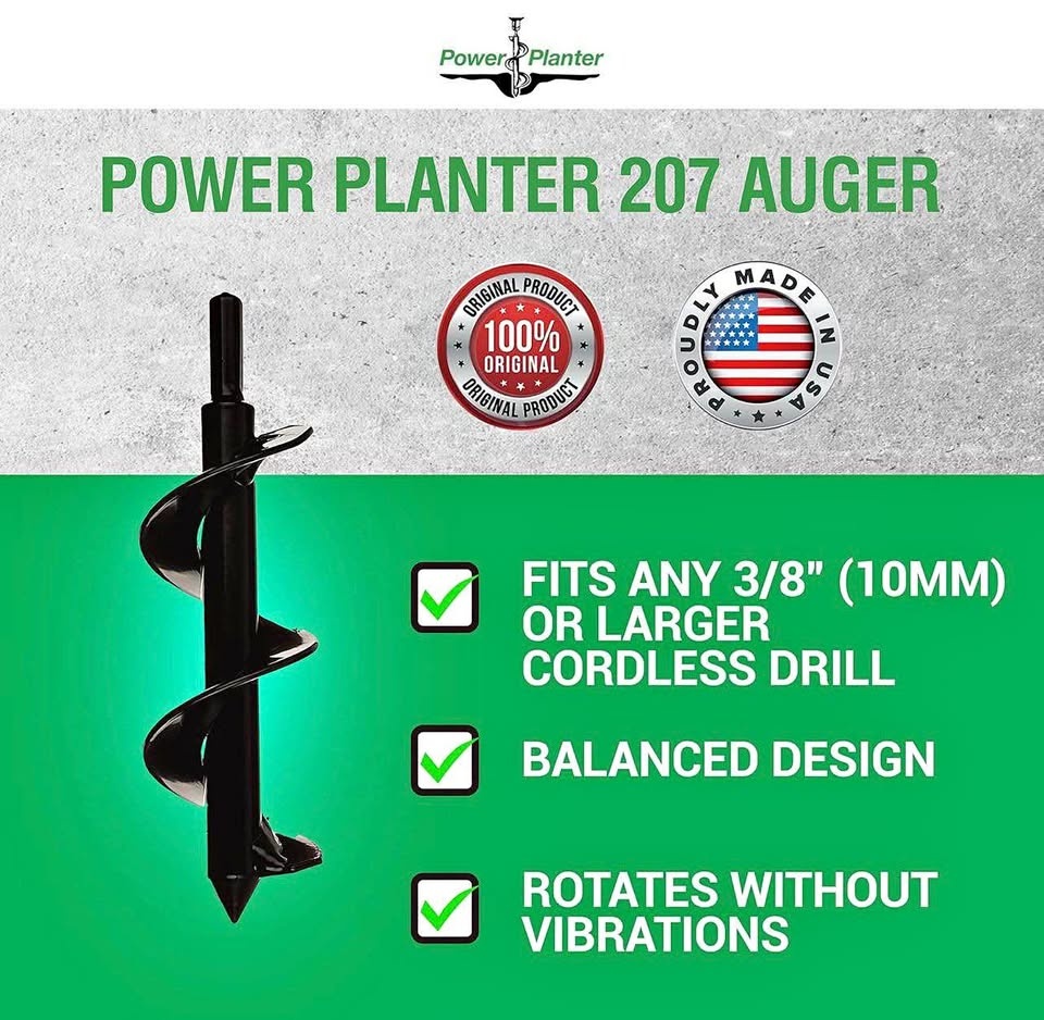 Power Planter Flower Planting Auger & Grass Plug Tool
