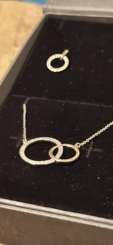 Nic & Sid Swarovski Interlocking Rings Necklace & Pendant - photo 3