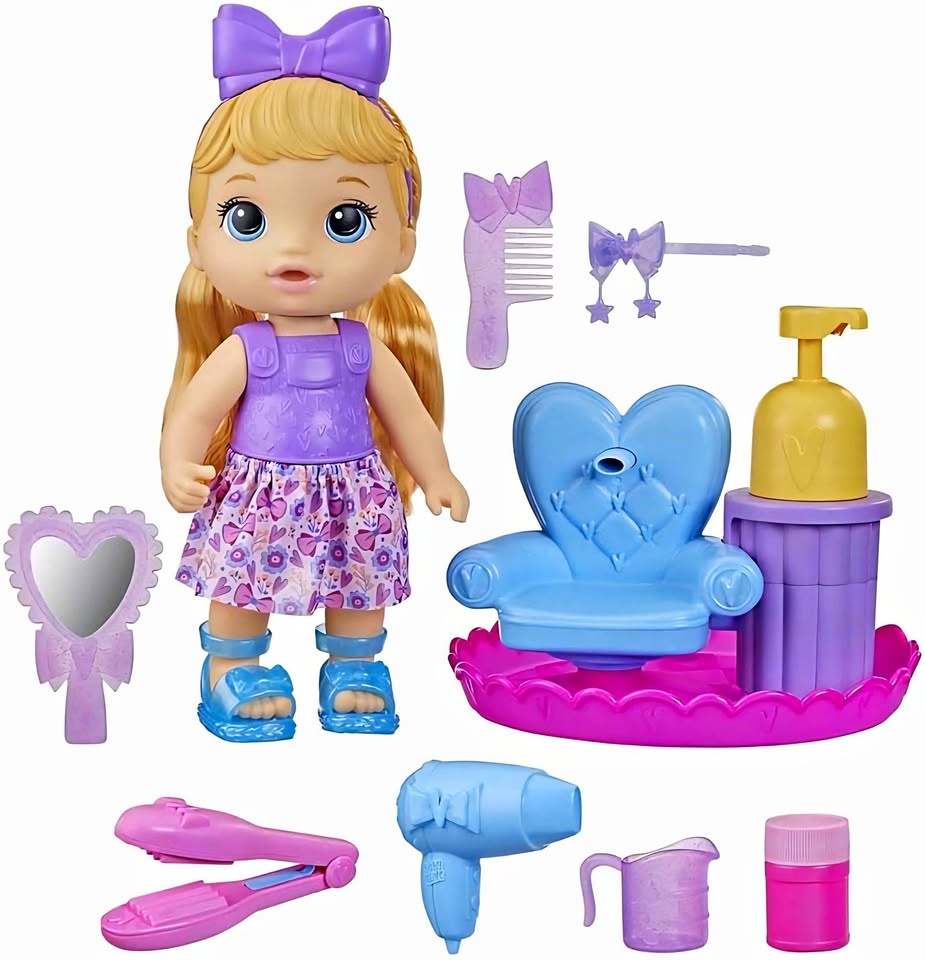 Like New Baby Alive Sudsy Styling Doll - Complete Salon Set
