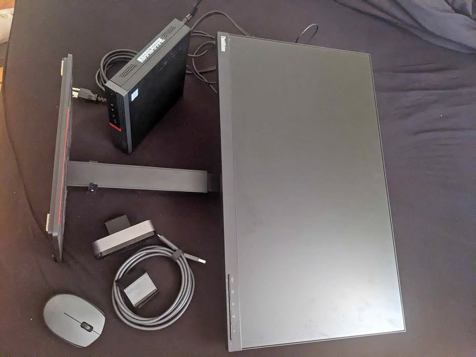 Home Office PC Setup Bundle - Lenovo Thinkcentre M720q