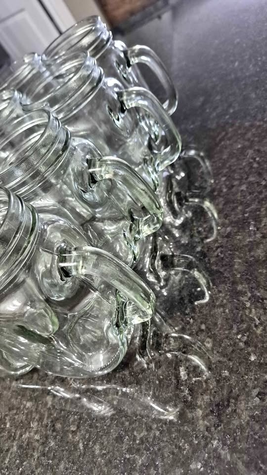 Glass Mason Mugs
