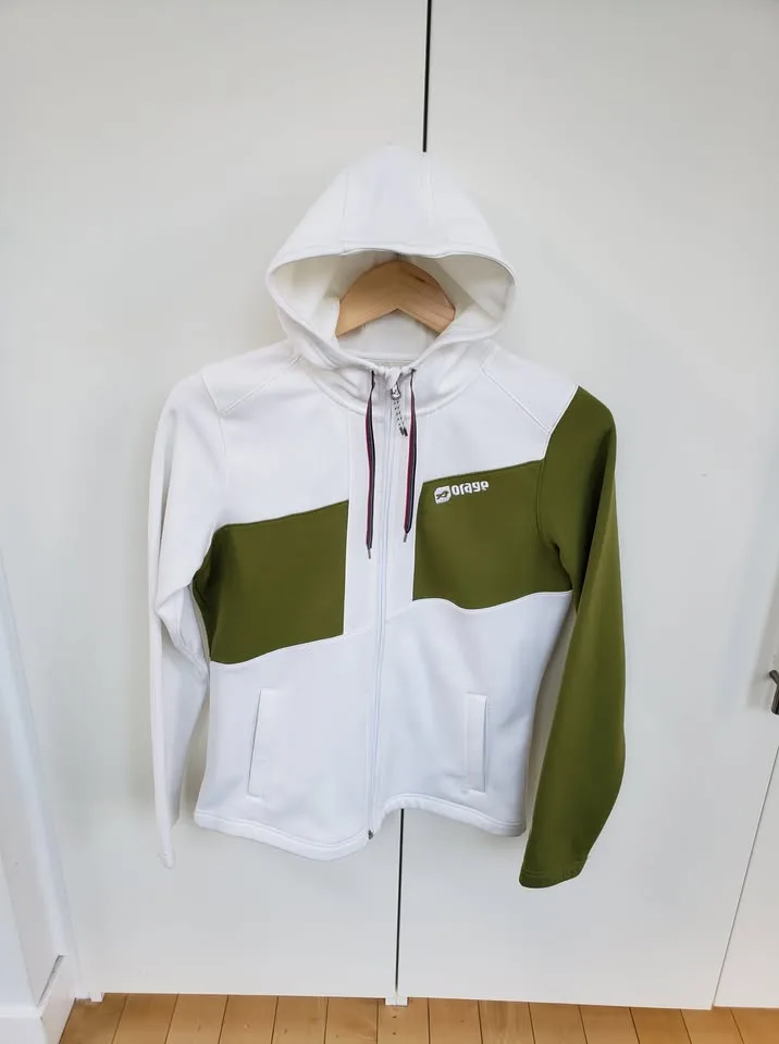 Women's Orage White & Green Hoodie - Size Large image indicator(3)