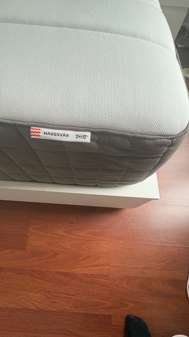 IKEA NORDLI Queen Bed Frame + Mattress + 2 Nightstands - photo 3
