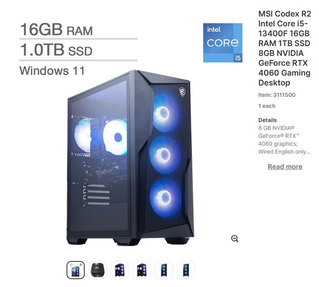 Gaming Desktop i5-13400F / RTX 4060