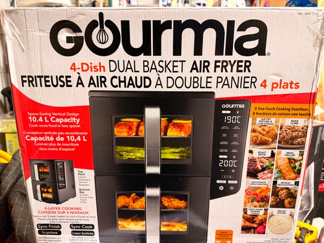 Gourmia 4 Quart Dual Basket Air Fryer