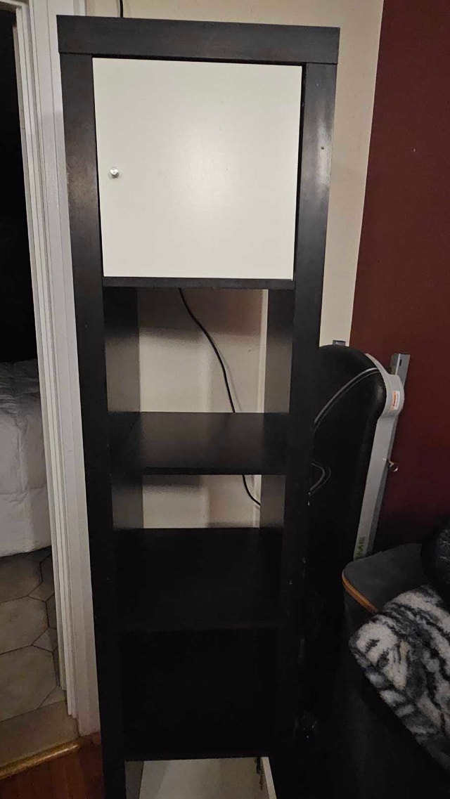 IKEA KALLAX Shelf Unit, Black-Brown, 42x147 cm