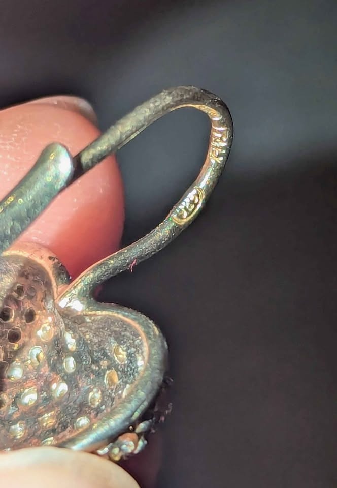 925 Vintage Valentine's Heart Earrings (Made in Italy) - photo 2