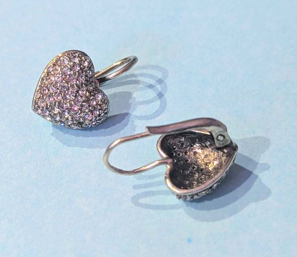 925 Vintage Valentine's Heart Earrings (Made in Italy) - photo 5