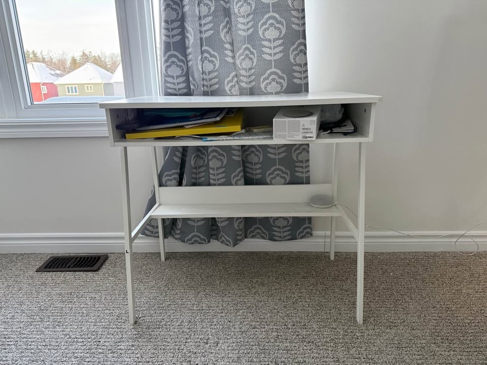 Modern White Desk w Storage - photo 2