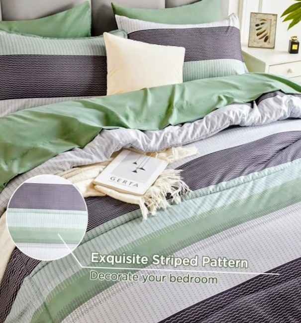 New Full Comforter Set Sage Green - 7 Pieces. - photo 3